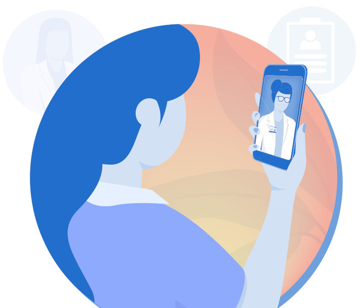 woman using smartphone app