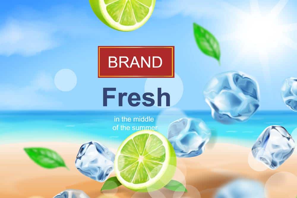 Brand Fresh on background